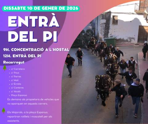 Santa Magdalena de Pulpis celebrará este sábado la tradicional entrada del pino de la hoguera de Sant Antoni