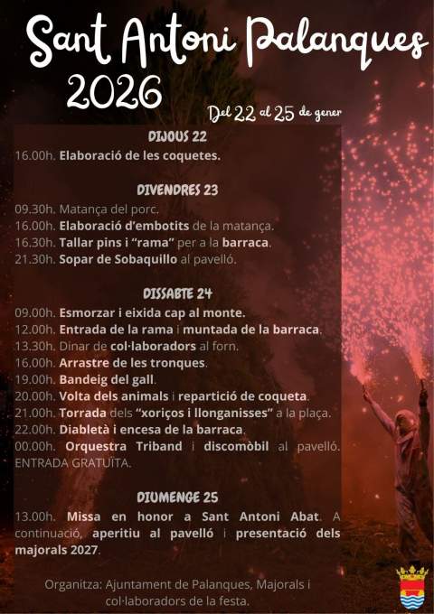 Palanques se prepara para vivir intensamente las fiestas de Sant Antoni 2026
