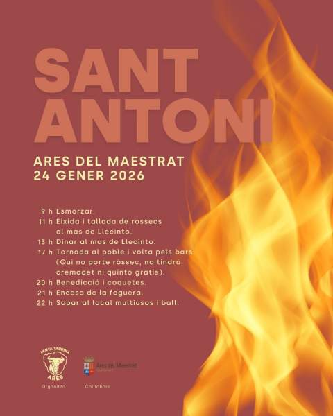 Ares del Maestrat celebrará Sant Antoni el 24 de enero de 2026 con una jornada marcada por la tradición y la convivencia