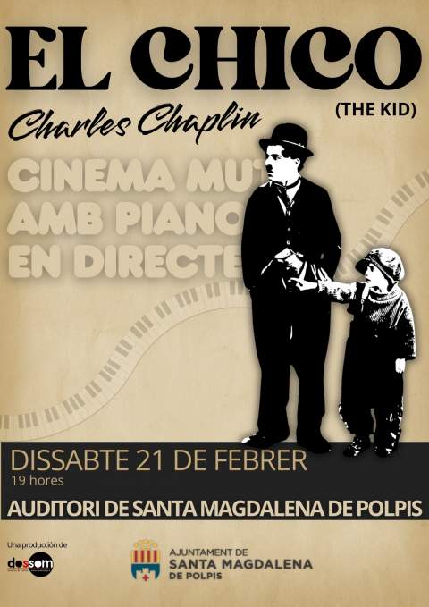 Santa Magdalena revive la magia del cine mudo con El Chico y piano en directo