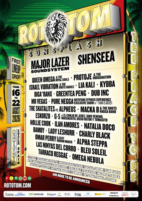 Rototom Sunsplash anuncia un potente primer avance de su 31ª edición y refuerza el liderazgo reggae de Benicàssim