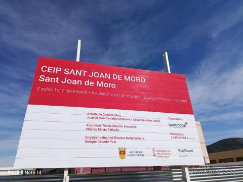 Compromís per Moró denuncia que 32 niños y niñas se quedarán sin aula de 2 años un curso más