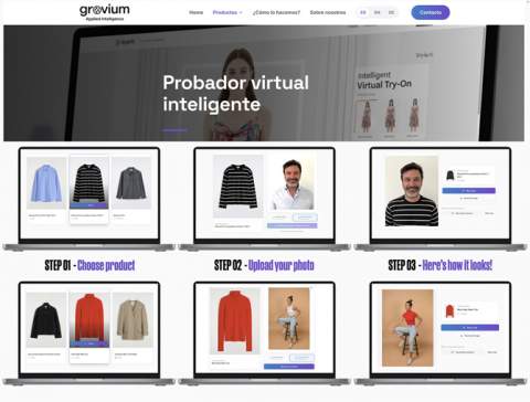 Así funciona el probador virtual con IA de Grovium que permite probarse ropa, gafas y joyas online