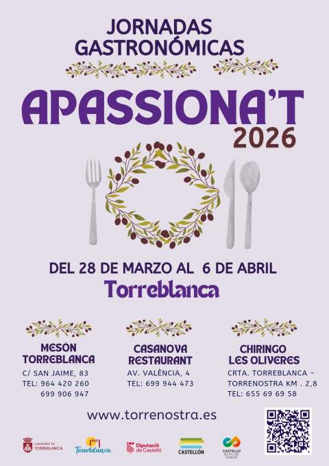 “Apassiona’t”: la propuesta gastronómica que acompaña a la Passió de Torreblanca