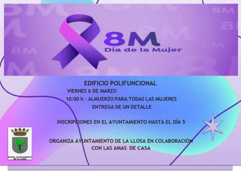 La Llosa conmemora el 8M con una jornada de convivencia y reconocimiento a las mujeres del municipio