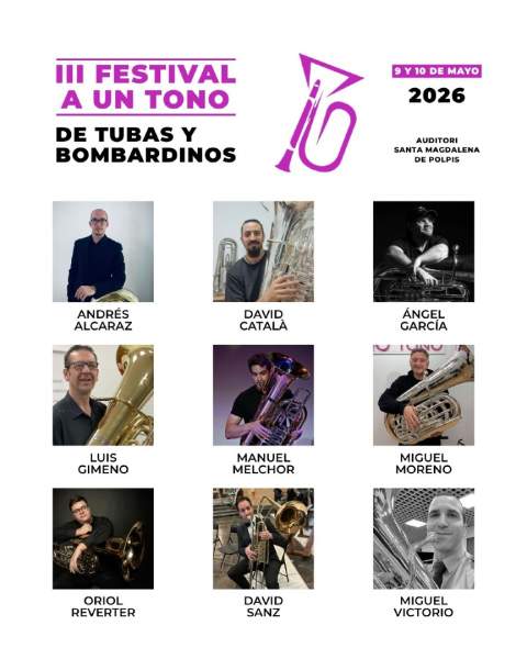 Santa Magdalena acoge la tercera edición del Festival de Tubas y Bombardinos ‘A un Tono’