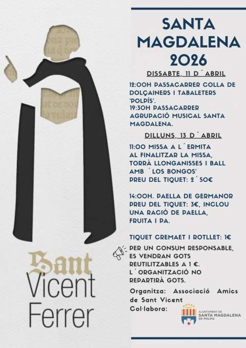 Santa Magdalena presenta la programación de las fiestas de Sant Vicent