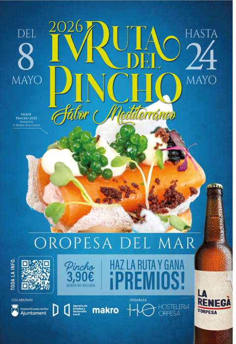 Tapas, ruta y premios: así será la IV Ruta del Pincho en Oropesa del Mar