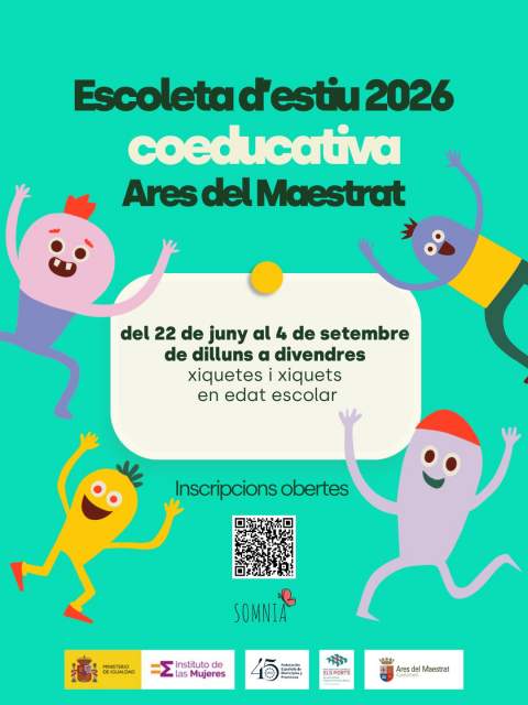 Una subvención estatal permitirá a Ares del Maestrat desarrollar su Escuela de Verano coeducativa