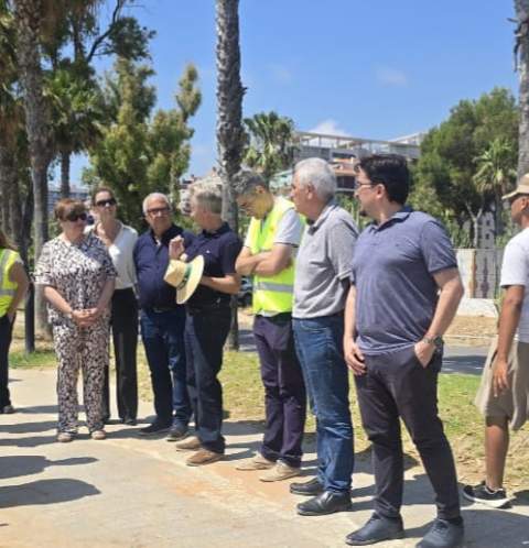 La Subdelegación del Gobierno visita Oropesa del Mar para supervisar las obras de regeneración del litoral