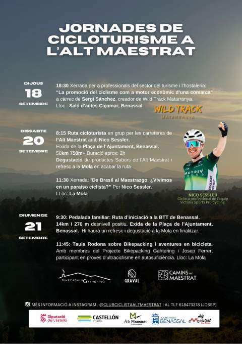 Benassal refuerza su apuesta por el ciclismo con las Jornadas de Cicloturismo del Alt Maestrat