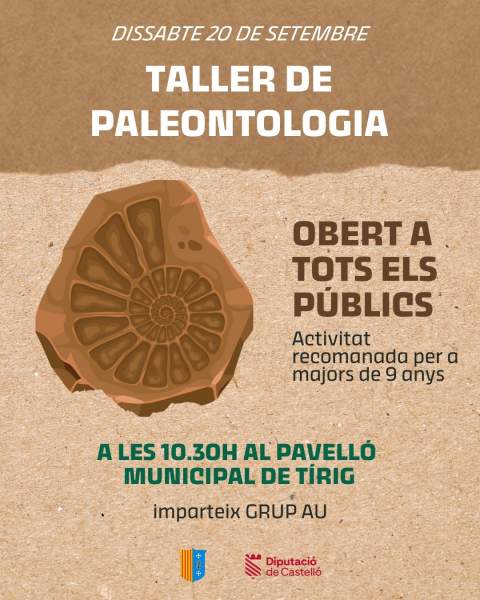 Tírig organiza un taller de paleontología para toda la familia