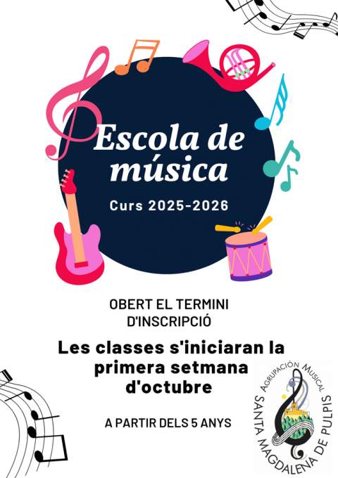 La Agrupación Musical Santa Magdalena abre la matrícula para el curso 2025/26