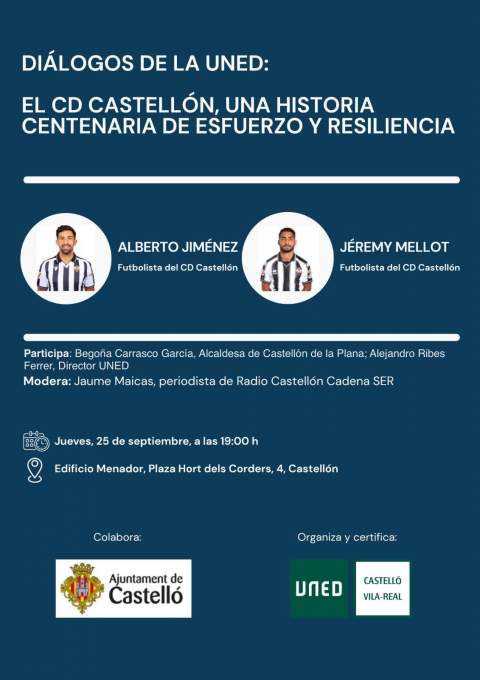 Castellón inaugura el ciclo “Diálogos de la UNED” con una conferencia sobre el CD Castellón