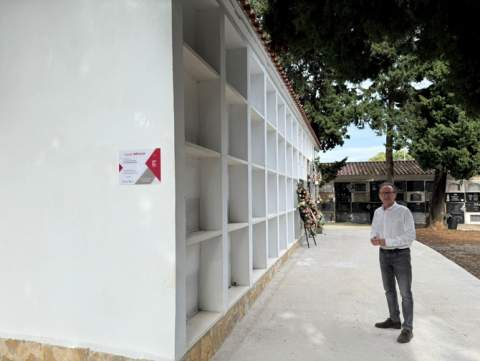 El cementerio municipal de Alcalà de Xivert amplía su capacidad con 56 nuevos nichos financiados a través del Plan Impulsa de la Diputació de Castelló