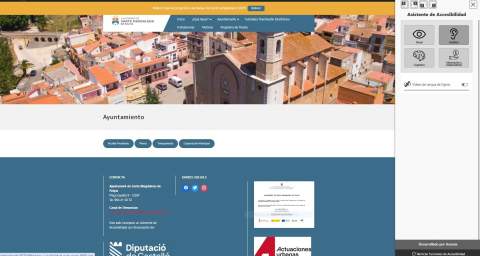 Santa Magdalena mejora la accesibilidad de su web municipal gracias a una subvención de la Diputación de Castellón