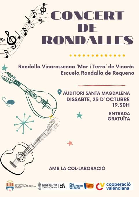 Santa Magdalena de Pulpis acoge un concierto de rondallas dentro de un intercambio musical