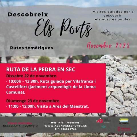 ‘Descobreix Els Ports’ organiza dos jornadas de visitas guiadas por Vilafranca, Ares y Castellfort