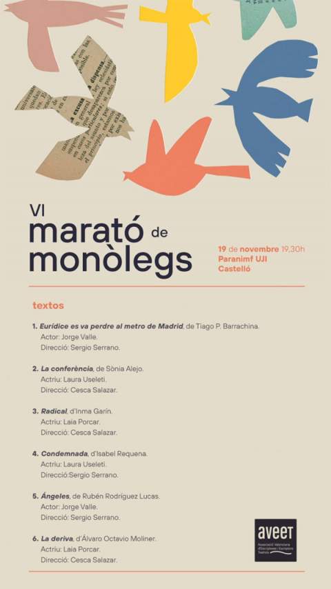 El Paranimf de la UJI inaugura la intensa cuarta semana de la XXXIII Mostra Reclam de Teatre con monólogos y el premiado espectáculo ‘Casting Lear’