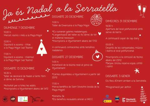 La Serratella presenta una completa y participativa programación navideña para diciembre y comienzos de enero