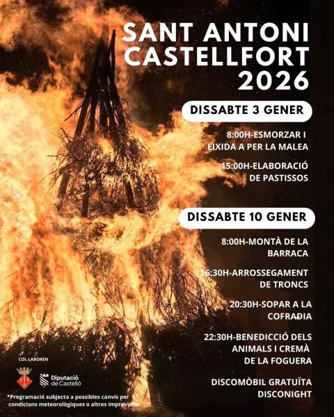 Los mayorales de Sant Antoni ultiman los preparativos para la fiesta en Castellfort