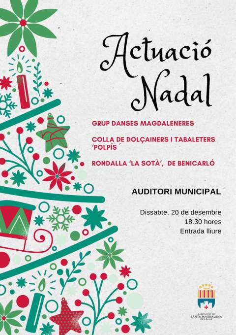 Santa Magdalena vivirá unas fiestas navideñas participativas y para todas las edades